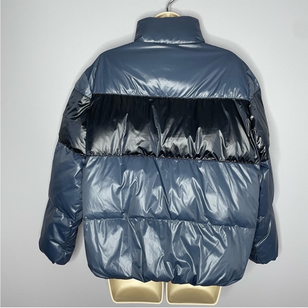 PELOTON H120 puffer jacket zip womens navy hot pink color block M - Picture 7 of 10